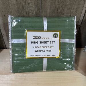 Organic Green King Sheet Set - 4 Piece